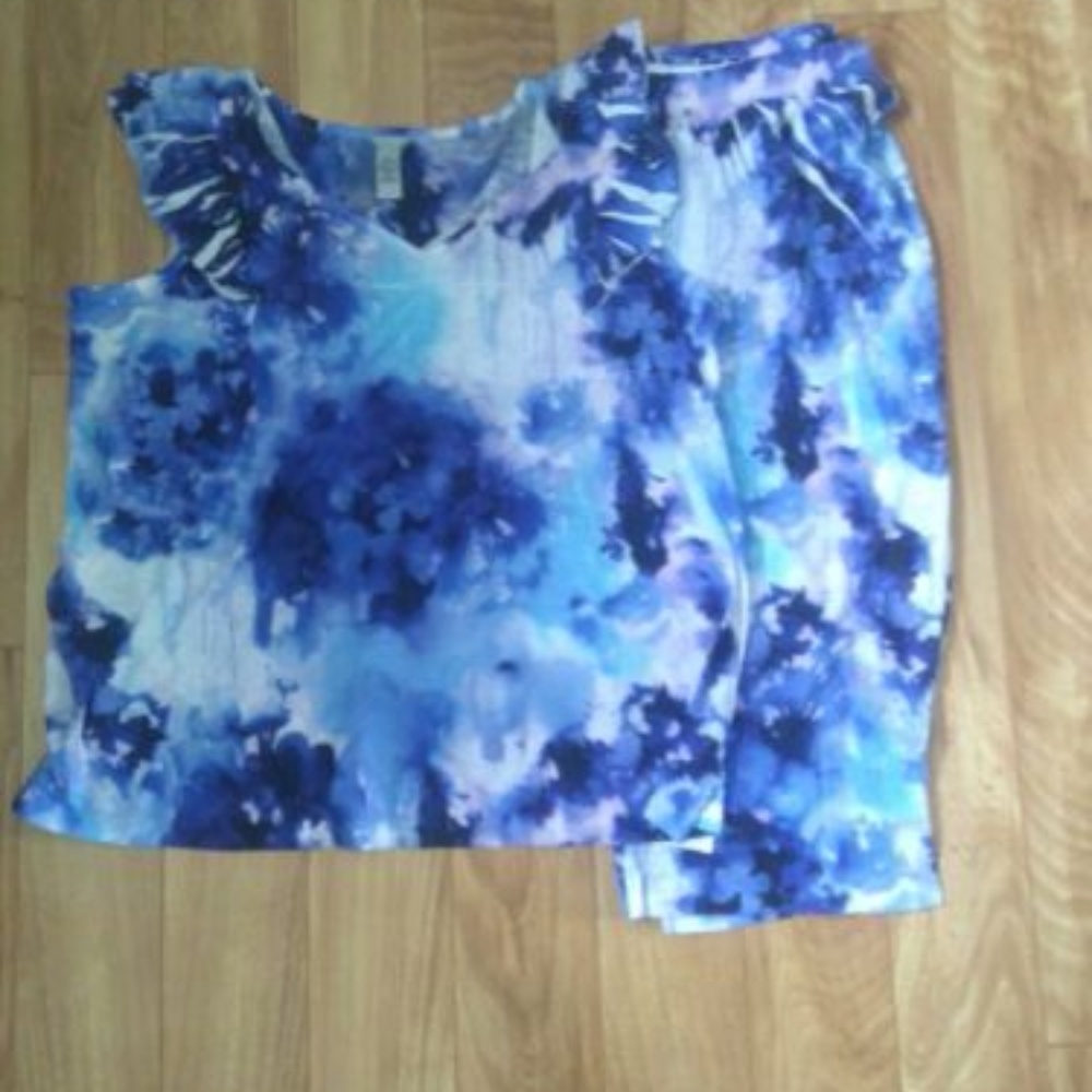 Catherine's Watercolor Pajama Set 2X